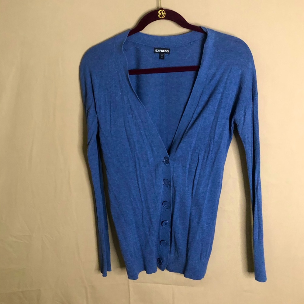 Blue cardigan